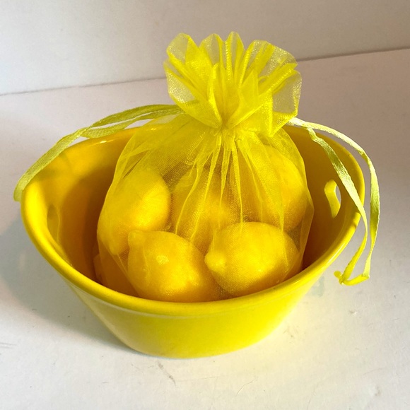 GIFT SET Soaps for Bathroom or Kitchen Sink Bowl of Lemons - Picture 8 of 16